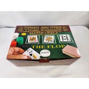 New Texas Hold'em Box Set Card Game Cards Chips Felt Playing Table Mat Chips